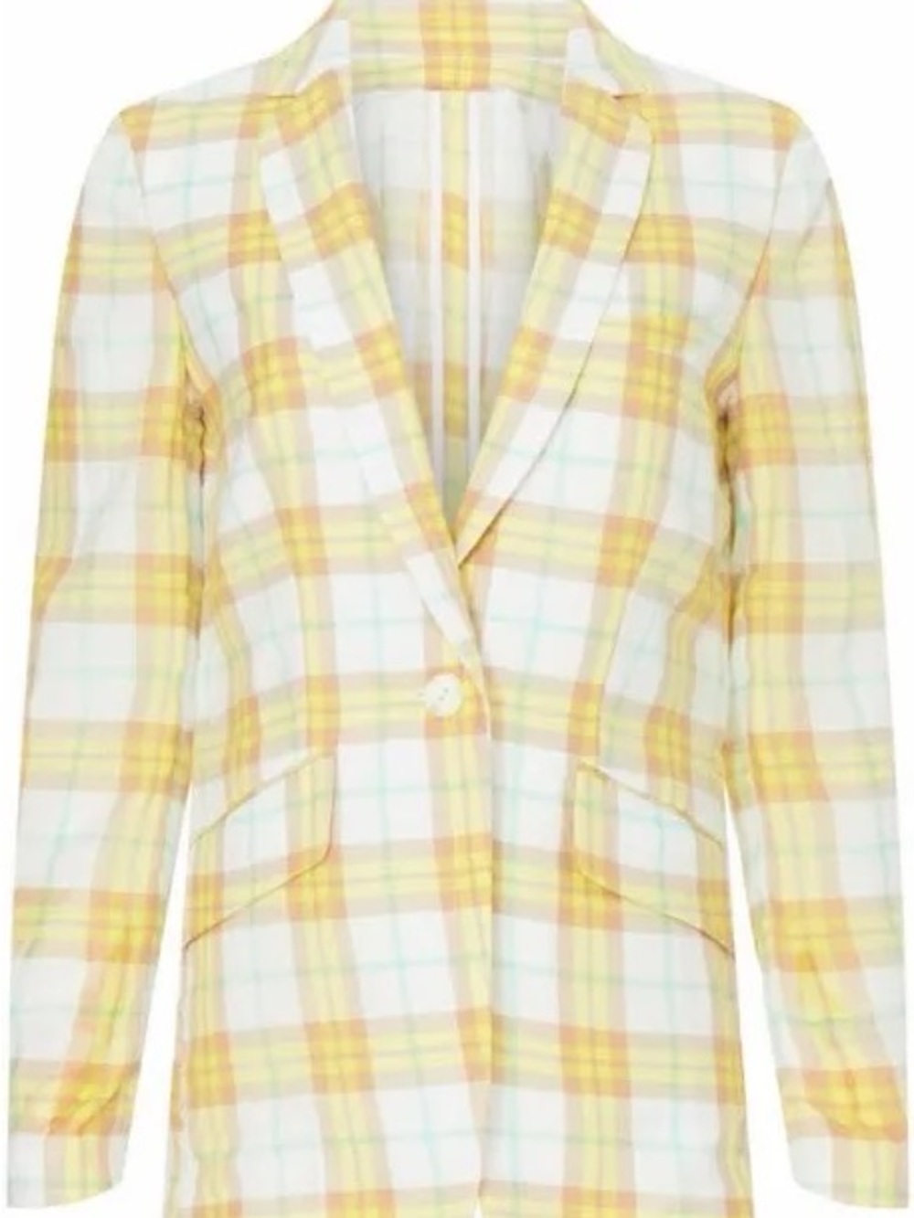 RAG & BONE Margot Classic Blazer in Yellow Plaid